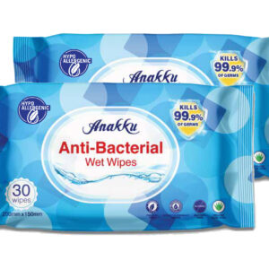 Anakku Wipes Anti Bacterial 30's TwinPack WT6-AB